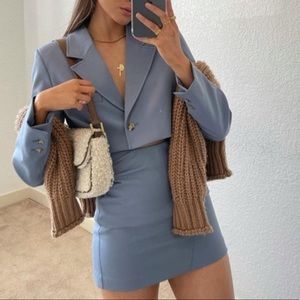 Zara Cropped Blazer+Skirt 🫧